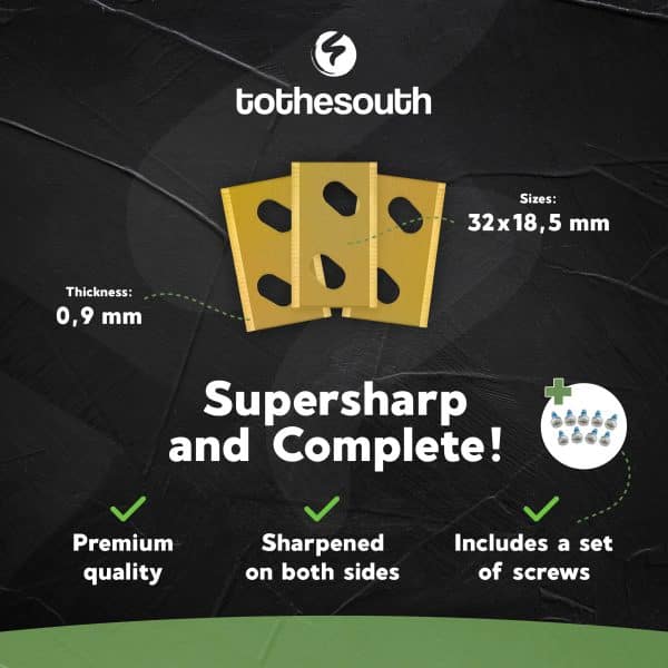 To the South® Robotmaaier Mesjes titanium geschikt voor Robomow RK4000 Pro - Afbeelding 5