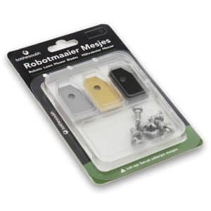 Universele robotmaaier mesjes testset - staal, titanium en black coated