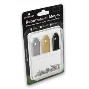 Universele robotmaaier mesjes testset - staal, titanium en black coated