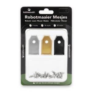 Universele robotmaaier mesjes testset - staal, titanium en black coated