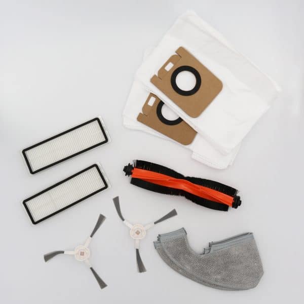 To the South® Onderhoudsset geschikt voor Dreame D10s & D10s Pro. 1 hoofdborstel, 2 zijborstels, 2 dweilen, 2 HEPA Filters en 2 stofzuigerzakken.
