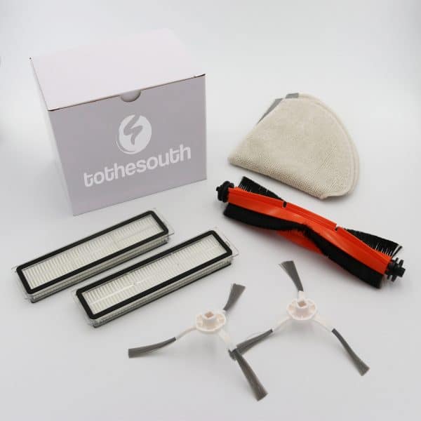 To the South® Onderhoudsset geschikt voor Dreame F9 Pro. 1 hoofdborstel, 2 zijborstels, 2 dweilen en 2 HEPA Filters.