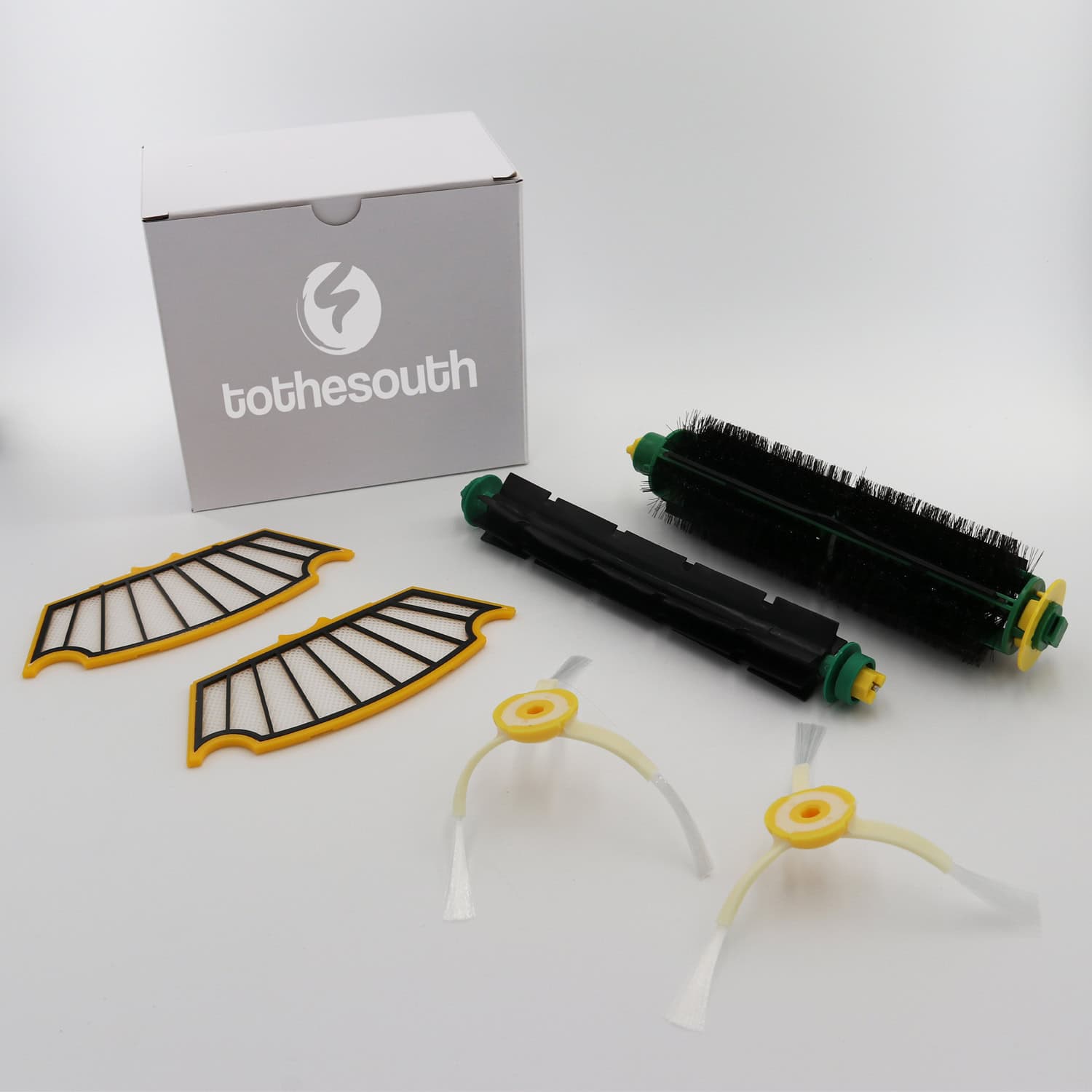 To the South® Onderhoudsset geschikt voor iRobot Roomba 510. Hoofdborstel, Rubberen hoofdborstel, zijborstels, dweilen, HEPA Filters en stofzuigerzakken.