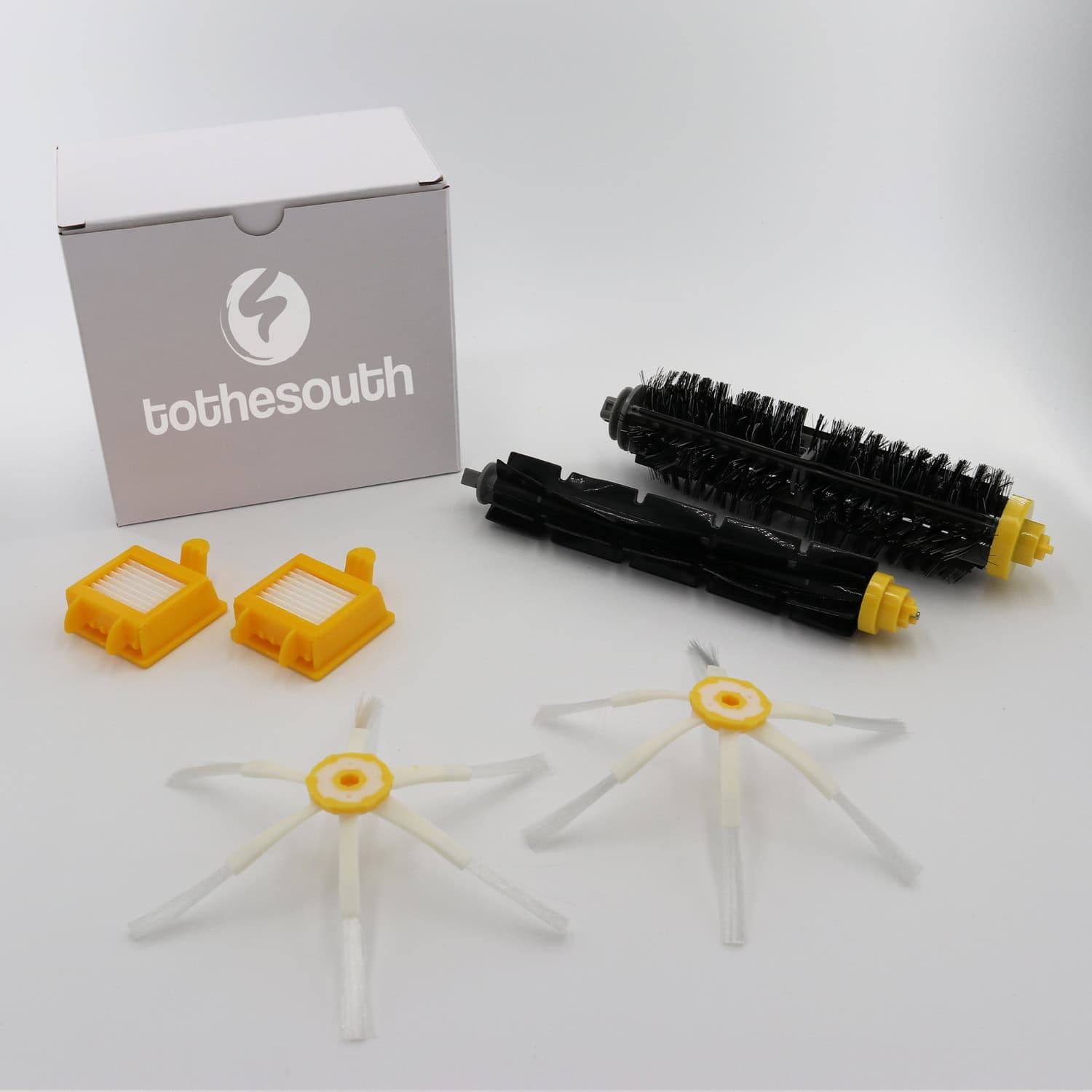 To the South® Onderhoudsset geschikt voor iRobot Roomba 785 & 785 PET. Hoofdborstel, Rubberen hoofdborstel, zijborstels, dweilen, HEPA Filters en stofzuigerakken.