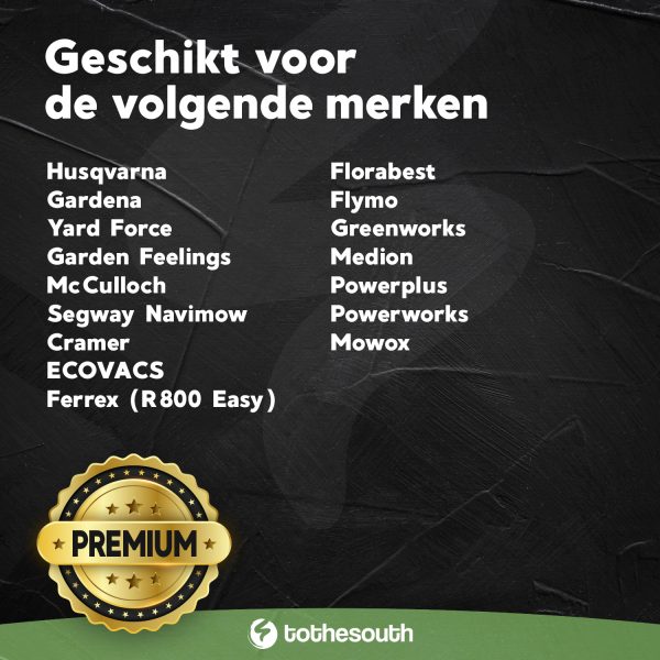 To the South® Universele Robotmaaier Mesjes geschikt voor o.a. Gardena, Husqvarna, McCulloch, Yard Force, Segway, Garden Feelings, Cramer, Ferrex R800 Easy, Florabest, Flymo, Greenworks, Medion, Powerplus, Powerworks & Mowox - Afbeelding 5