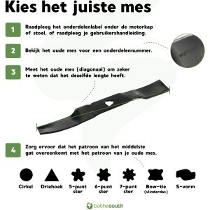 Grasmaaier & zitmaaier messen - kies het juiste mes
