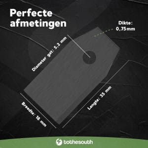 Ecovacs robotmaaier mesjes black coated - extra dik - afmetingen