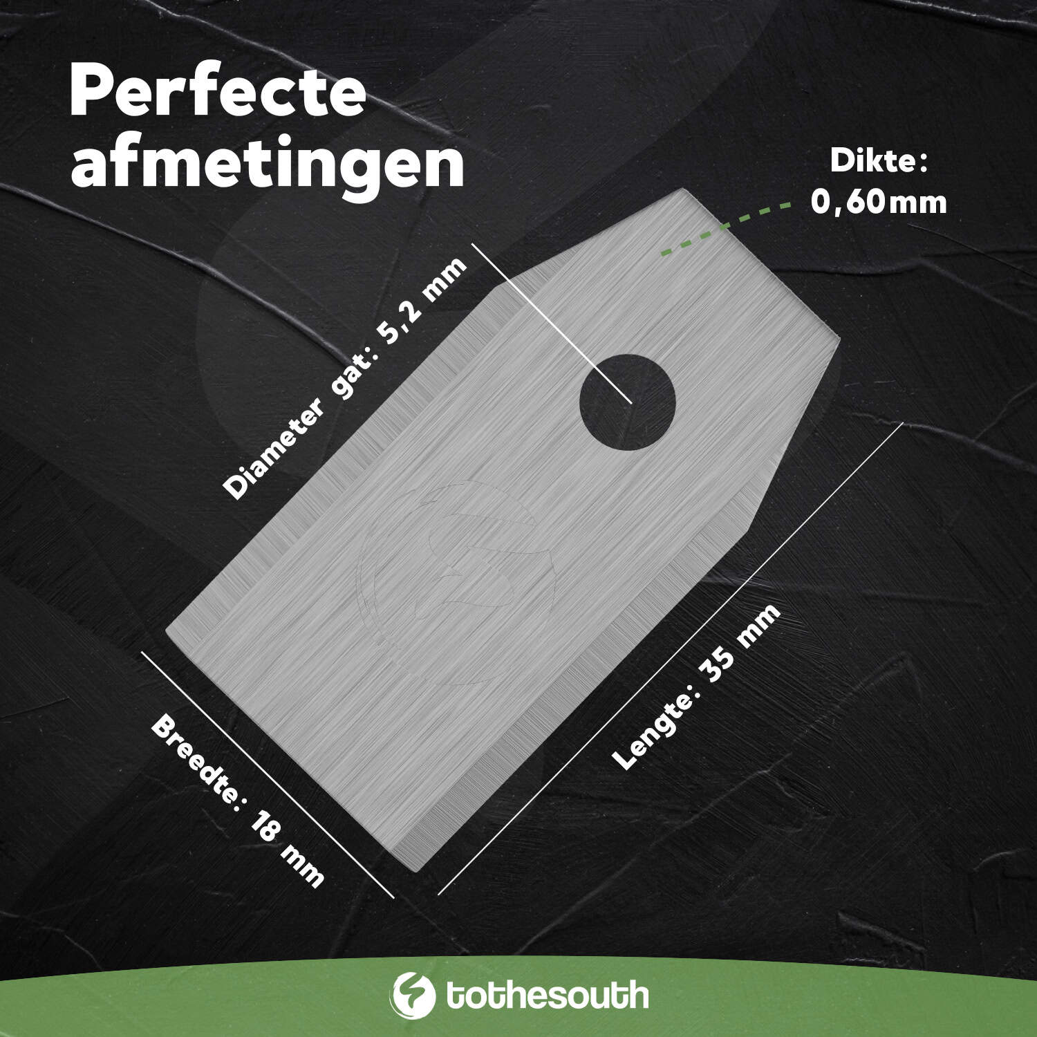 Universele robotmaaier mesjes staal - afmetingen