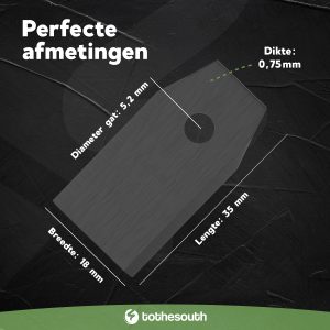 Yard Force robotmaaier mesjes black coated - extra dik - afmetingen