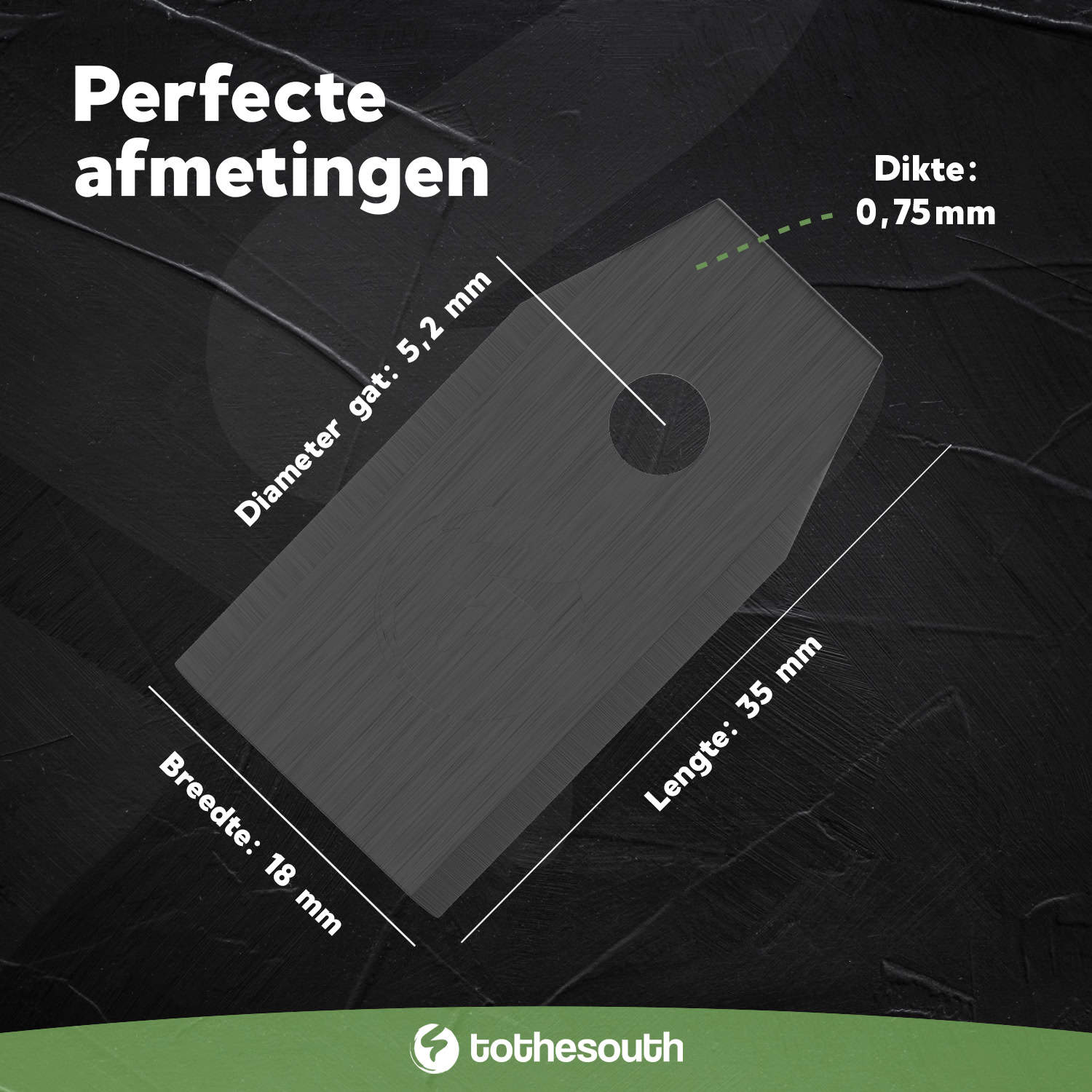 Yard Force robotmaaier mesjes black coated - extra dik - afmetingen