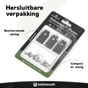 Yard Force robotmaaier mesjes black coated - extra dik - hersluitbare verpakking