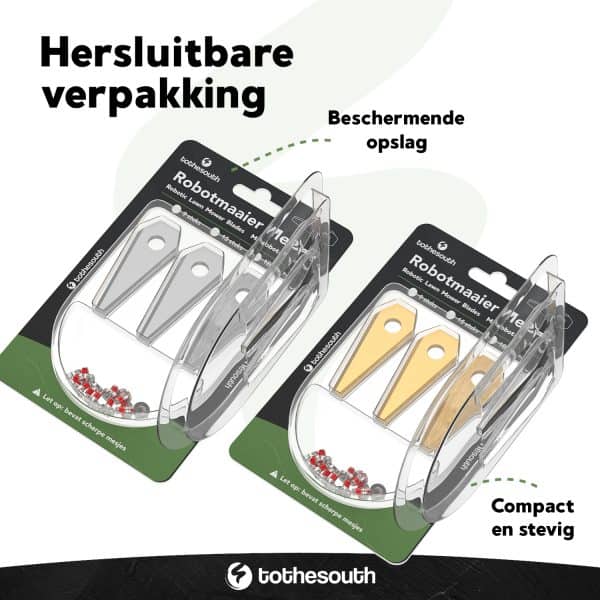 To the South® Universele Robotmaaier Mesjes geschikt voor o.a. Bosch Indego & Honda Miimo HRM 40 (Live) & HRM 70 Live - hersluitbare verpakking