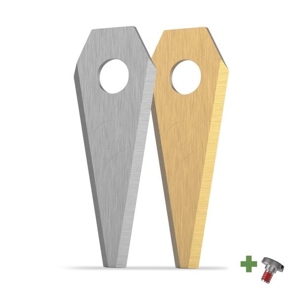 To the South® Universele Robotmaaier Mesjes geschikt voor o.a. Bosch Indego & Honda Miimo HRM 40 (Live) & HRM 70 Live - Staal & Titanium met schroef