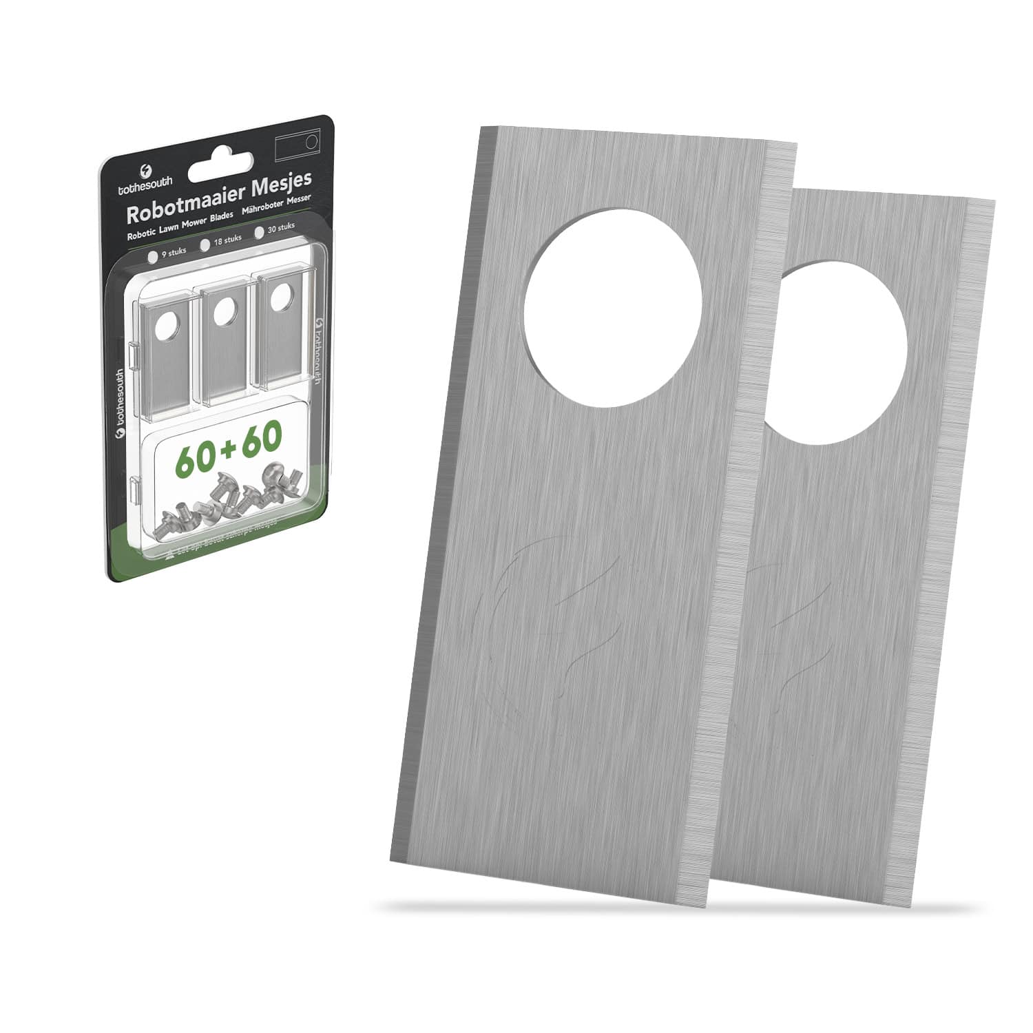 To the South Universele Robotmaaier Mesjes geschikt voor Honda Miimo HRM 300, 500, 1000, 1500, 1500 Live, 2500, 2500 Live & 4000 Live 60 Stuks