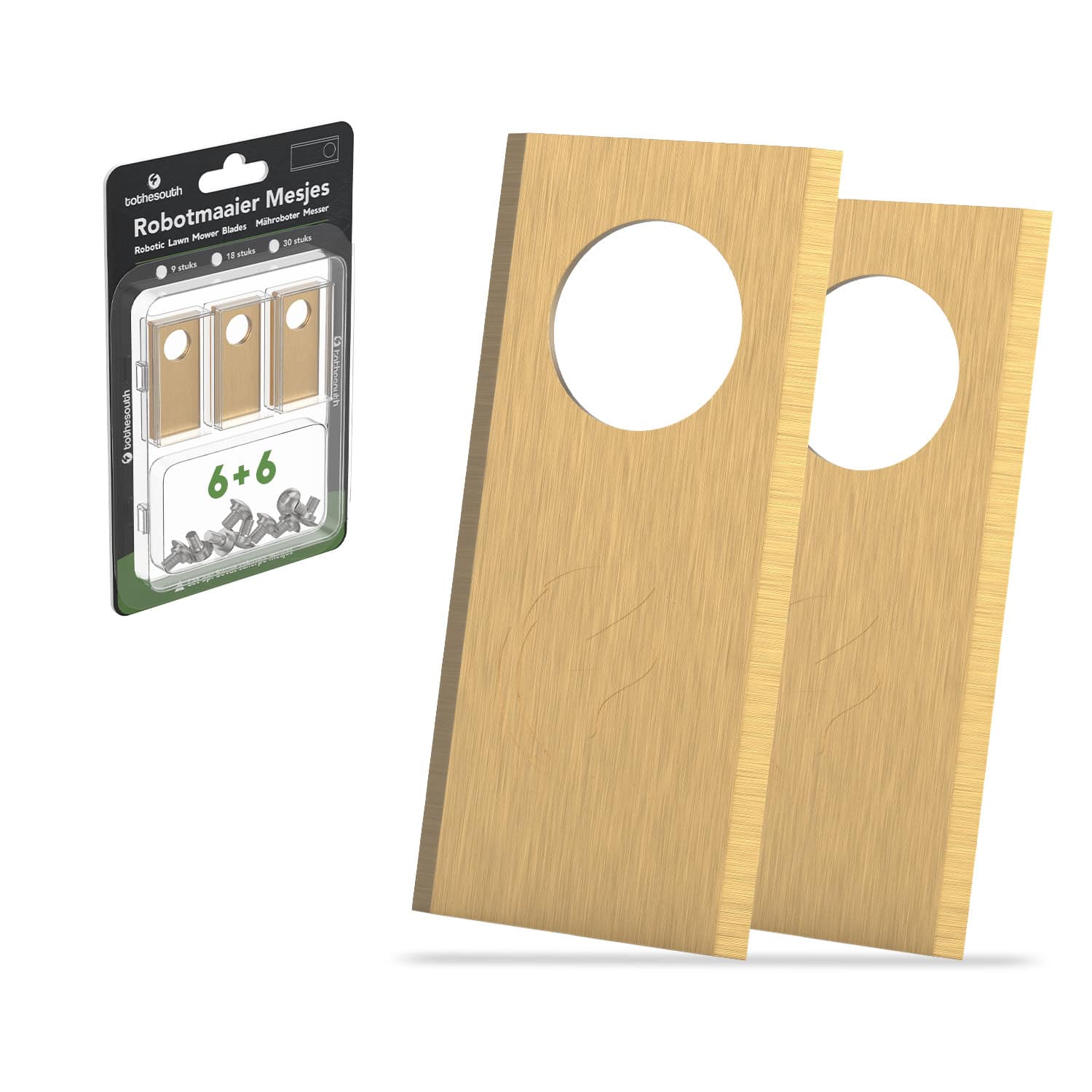 To the South Universele Robotmaaier Mesjes geschikt voor Honda Miimo HRM 300, 500, 1000, 1500, 1500 Live, 2500, 2500 Live & 4000 Live - 6 stuks