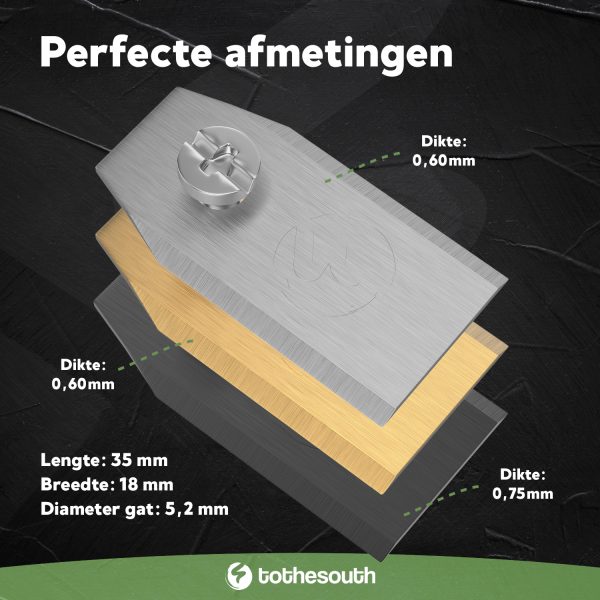 To the South® Universele Robotmaaier Mesjes geschikt voor o.a. Gardena, Husqvarna, McCulloch, Yard Force, Segway, Garden Feelings, Cramer, Ferrex R800 Easy, Florabest, Flymo, Greenworks, Medion, Powerplus, Powerworks & Mowox - Afbeelding 3