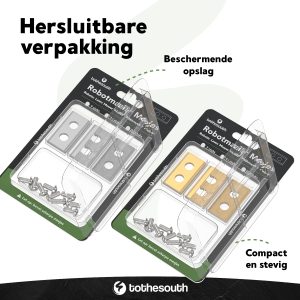 To the South® Universele Robotmaaier Mesjes geschikt voor Worx Landroid, Central Park, Einhell, Fuxtec, Grouw, Güde, Kress, LandXcape, NAC, Orbex, Parkside, Scheppach, Texas, Zoef, Mowox, Practixx, Ecovacs & Ferrex R800 Smart - hersluitbare verpakking