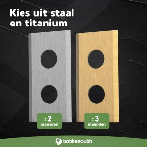 To the South® Universele Robotmaaier Mesjes geschikt voor Worx Landroid, Central Park, Einhell, Fuxtec, Grouw, Güde, Kress, LandXcape, NAC, Orbex, Parkside, Scheppach, Texas, Zoef, Mowox, Practixx, Ecovacs & Ferrex R800 Smart - titanium of staal