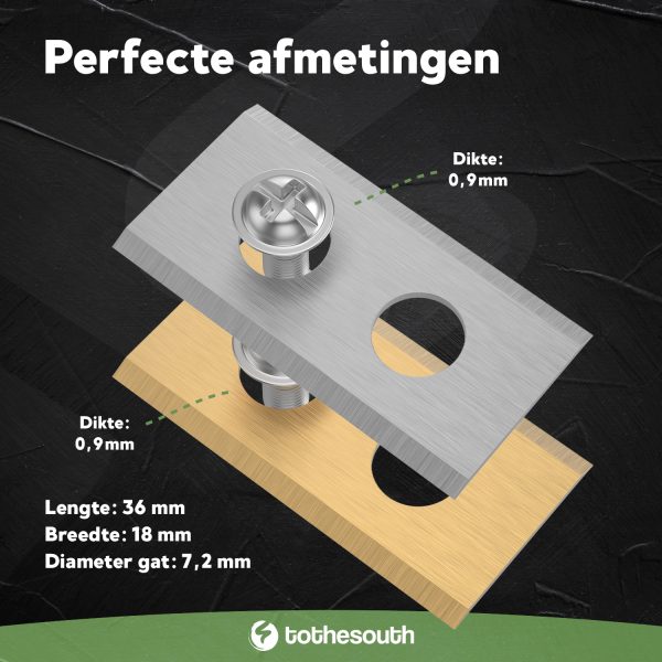 To the South® Universele Robotmaaier Mesjes geschikt voor Worx Landroid, Central Park, Einhell, Fuxtec, Grouw, Güde, Kress, LandXcape, NAC, Orbex, Parkside, Scheppach, Texas, Zoef, Mowox, Practixx, Ecovacs & Ferrex R800 Smart - perfecte afmetingen