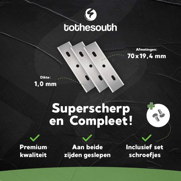 To the South® Robotmaaier Mesjes geschikt voor AL-KO Robolinho (Solo & E Modellen) 300, 450, 500, 700, 800, 1150, 1200, 2000, Gudenaa 1000W - artikelpromo