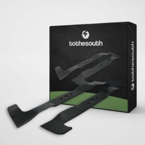 To the South® 52 cm set van 2 mulchmessen (1 links & 1 rechtsdraaiend mes) geschikt voor Castelgarden, Honda, Stiga, Sabo & Viking - verpakking