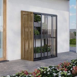 To the South® premium muurkas mini met Accoya hout - inclusief 4mm gehard veiligheidsglas